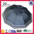 New Hot-vente échantillon gratuit Chine fabricant spécial tissu matériel manuel ouvert sécurité 3 plier parapluie réfléchissant